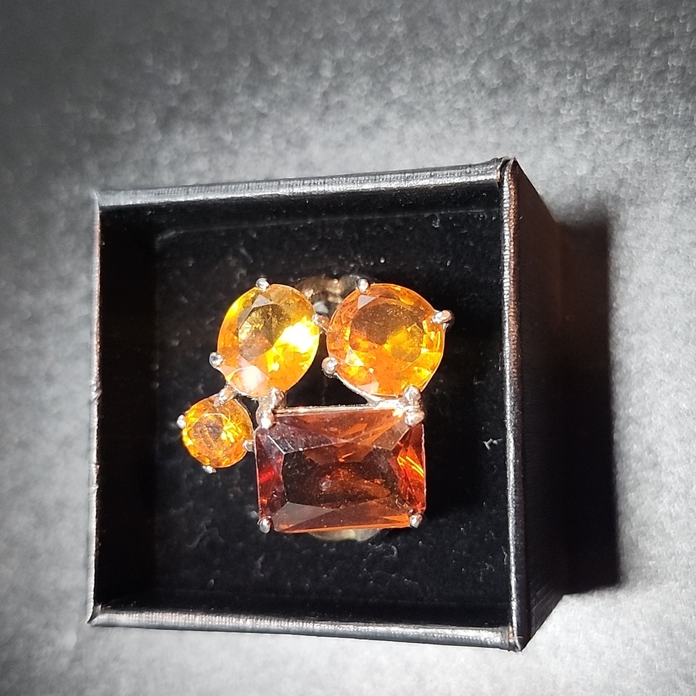 Avon Orange Gemstone Ring size 10